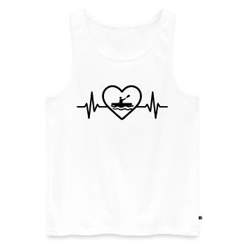 Kayak Heart Sports nautiques - Débardeur bio Premium Homme - blanc - Devant - Michal (187cm)