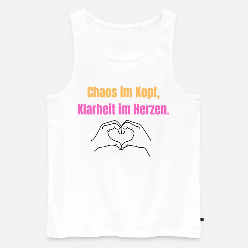 Chaos Statement ADHS und Autismus - Männer Premium Bio Tank Top - Weiß