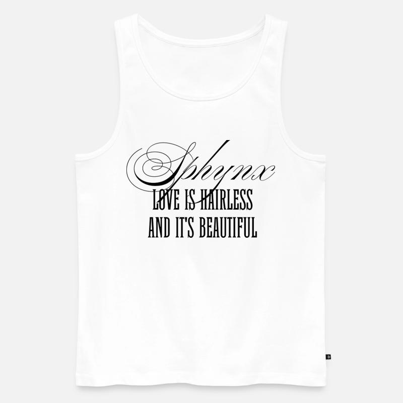 Wunderschöne Sphynx Katzenliebe - Männer Premium Bio Tank Top - Weiß
