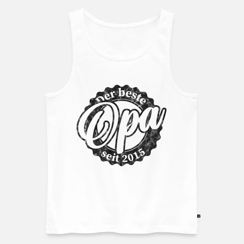 Der Beste Opa seit 2015 - Männer Premium Bio Tank Top - Weiß