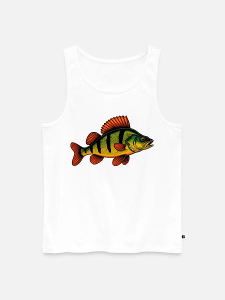 Barsch Flussbarsch Barschangeln Barsche Barsch - Männer Premium Bio Tank Top - Weiß