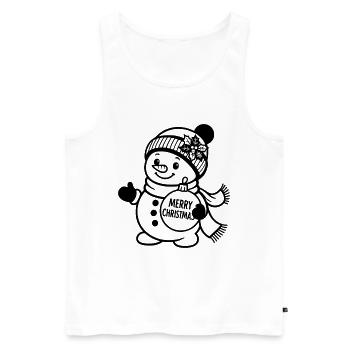 Funny snowman, design for Christmas - Men's Premium Organic Tank Top - white - Front - Michal (187cm)
