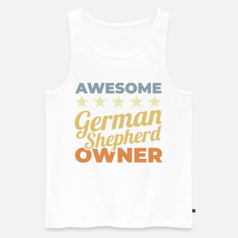 Toller Deutscher Schäferhund Halter - Männer Premium Bio Tank Top - Weiß