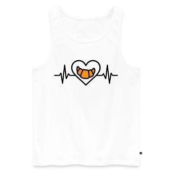 Croissant Heart Breakfast Bakery - Men's Premium Organic Tank Top - white - Front - Michal (187cm)
