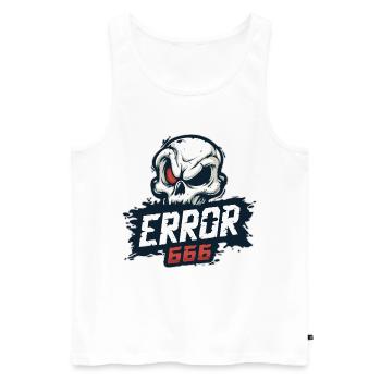 skull_0631 - Männer Premium Bio Tank Top - Weiß - Vorne - AI Model Male 178 light (178cm)