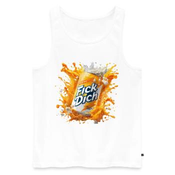Boîte à slogans provocateurs - Débardeur bio Premium Homme - blanc - Devant - AI Model Male 178 light (178cm)