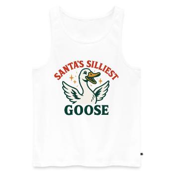 Die albernste Gans des Weihnachtsmanns Weihnachten Lustig - Männer Premium Bio Tank Top - Weiß - Vorne - Michal (187cm)