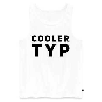 So sieht ein cooler Typ aus - Männer Premium Bio Tank Top - Weiß - Vorne - Michal (187cm)