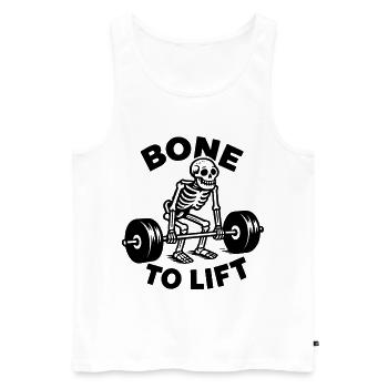 Funny Fitness Design Bone to lift - Men's Premium Organic Tank Top - white - Front - Michal (187cm)