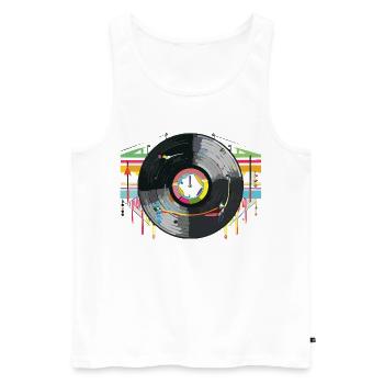 Vinyl_3 - Débardeur bio Premium Homme - blanc - Devant - Michal (187cm)
