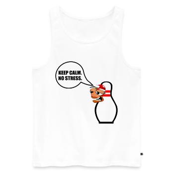 FUNNY CHRISTMAS BOWLING KEEP CALM - Men's Premium Organic Tank Top - white - Front - AI Model Male 178 light (178cm)
