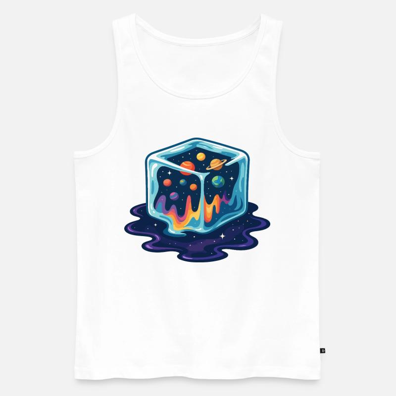 Kosmische Eiswürfel-Galaxie - Männer Premium Bio Tank Top - Weiß