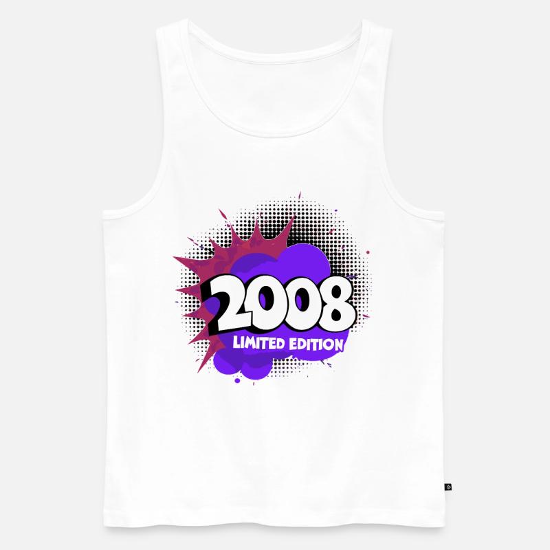 2008 Limitierte Edition 18. volljährig volljährige - Männer Premium Bio Tank Top - Weiß