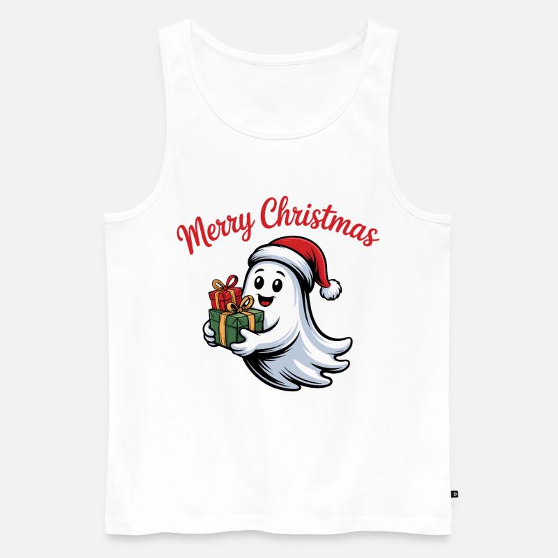 Weihnachtsgeist mit Geschenken - Männer Premium Bio Tank Top - Weiß