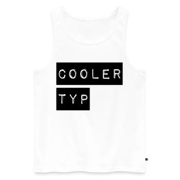 So sieht ein cooler Typ aus - Männer Premium Bio Tank Top - Weiß - Vorne - Michal (187cm)