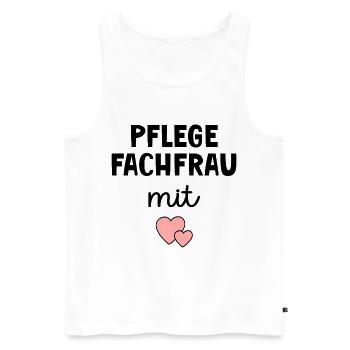 Pflege Pflegefachfrau mit Herz - Männer Premium Bio Tank Top - Weiß - Vorne - Michal (187cm)