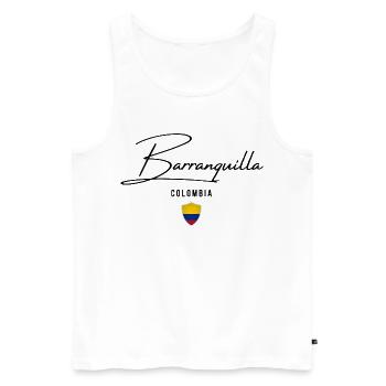 Barranquilla Colombie, j’adore Barranquilla - Débardeur bio Premium Homme - blanc - Devant - Michal (187cm)