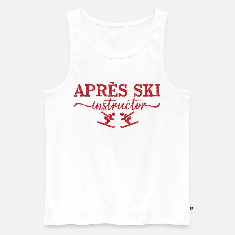 Après Ski Instructor Skilehrer - Männer Premium Bio Tank Top - Weiß