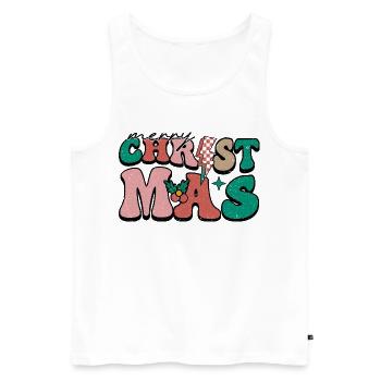 Christmas - Männer Premium Bio Tank Top - Weiß - Vorne - Michal (187cm)
