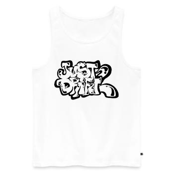 Just Drift - Männer Premium Bio Tank Top - Weiß - Vorne - AI Model Male 178 light (178cm)