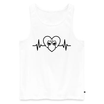 Aperitif Team Heart Friends Glasses Toasting - Men's Premium Organic Tank Top - white - Front - AI Model Male 178 light (178cm)
