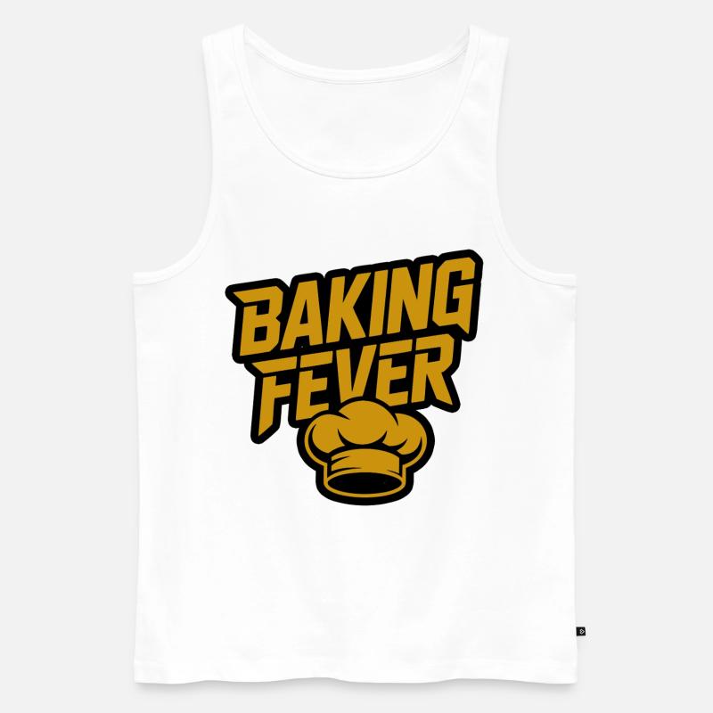 Baking Fever: Chef Hat Graphic - Männer Premium Bio Tank Top - Weiß