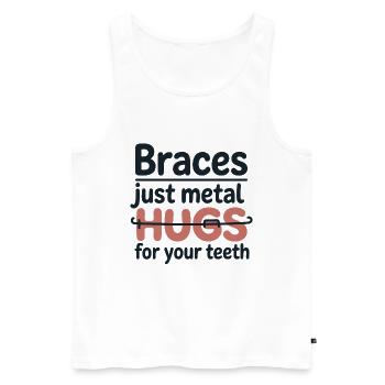 Future Perfect Smile Orthodontique Life - Débardeur bio Premium Homme - blanc - Devant - Michal (187cm)