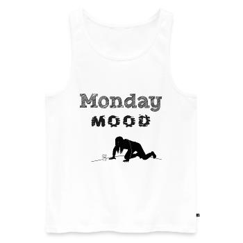 monday_mood_1 - Débardeur bio Premium Homme - blanc - Devant - AI Model Male 178 light (178cm)