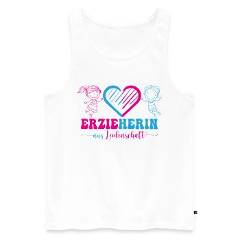 Educator Kindergarten Kita Profession Kindergarten Teacher - Men's Premium Organic Tank Top - white - Front - AI Model Male 178 light (178cm)