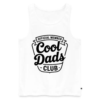 Membre officiel – Cool Dads Club - Débardeur bio Premium Homme - blanc - Devant - Michal (187cm)