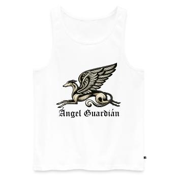 Ángel Guardián Nr3 E - Männer Premium Bio Tank Top - Weiß - Vorne - Michal (187cm)