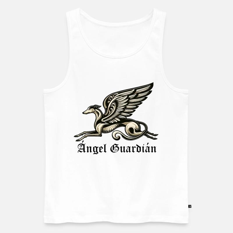 Ángel Guardián Nr3 E - Männer Premium Bio Tank Top - Weiß