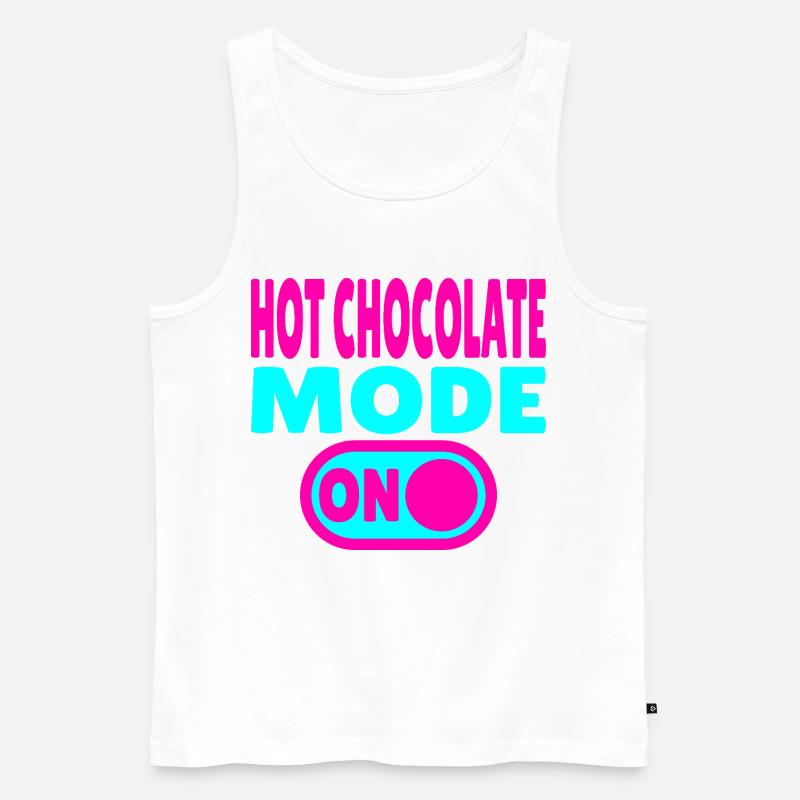 Hot Chocolate Mode ON - Männer Premium Bio Tank Top - Weiß