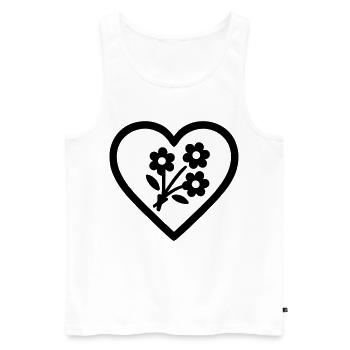 Heart + Florist – Super Florist - Men's Premium Organic Tank Top - white - Front - Michal (187cm)