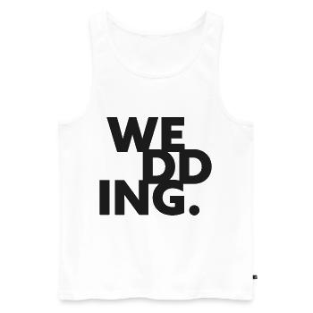 GIUDAN Berlin Collection: WEDDING - Männer Premium Bio Tank Top - Weiß - Vorne - Michal (187cm)