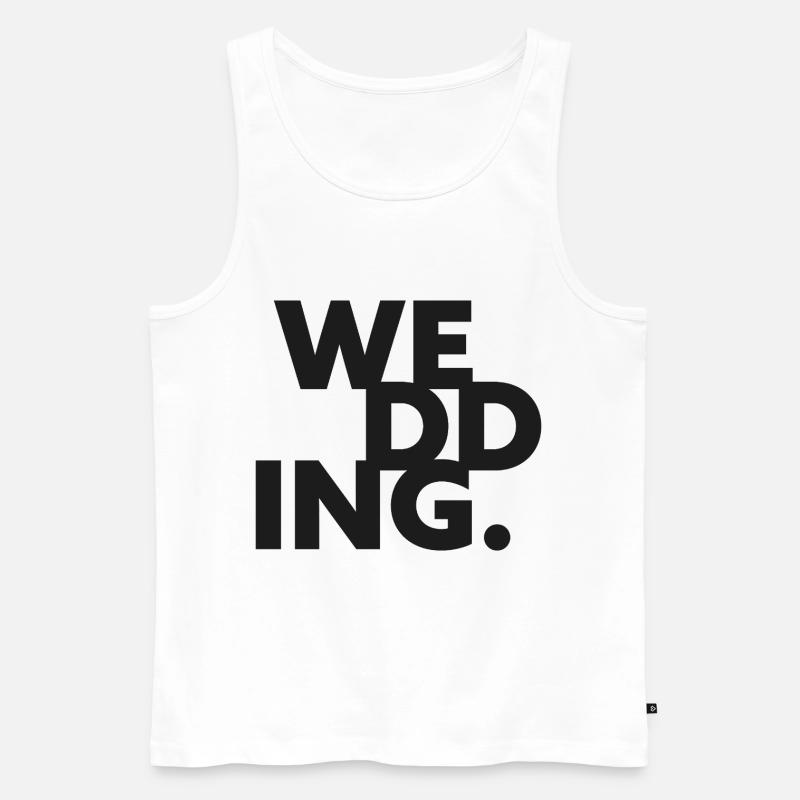 GIUDAN Berlin Collection: WEDDING - Männer Premium Bio Tank Top - Weiß