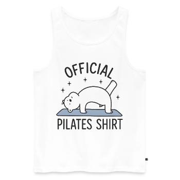 Ours Polaire de Pilates Drôle - Débardeur bio Premium Homme - blanc - Devant - Michal (187cm)