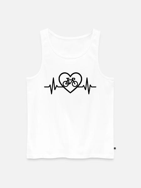 Heart Cycling – Passion for Cycling - Men's Premium Organic Tank Top - white