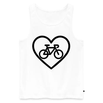 Heart Cycling – Bike Lover Design - Men's Premium Organic Tank Top - white - Front - AI Model Male 178 light (178cm)