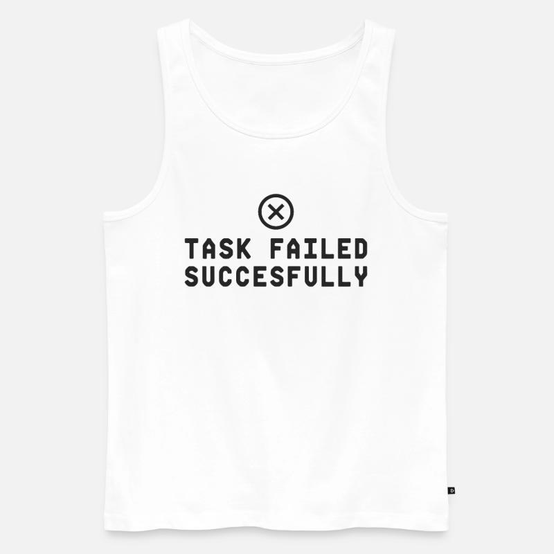 Task Failed Successfully IT Paradoxon - Männer Premium Bio Tank Top - Weiß