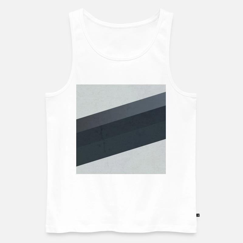 Scandi Geometric Art Grau Sand - Männer Premium Bio Tank Top - Weiß
