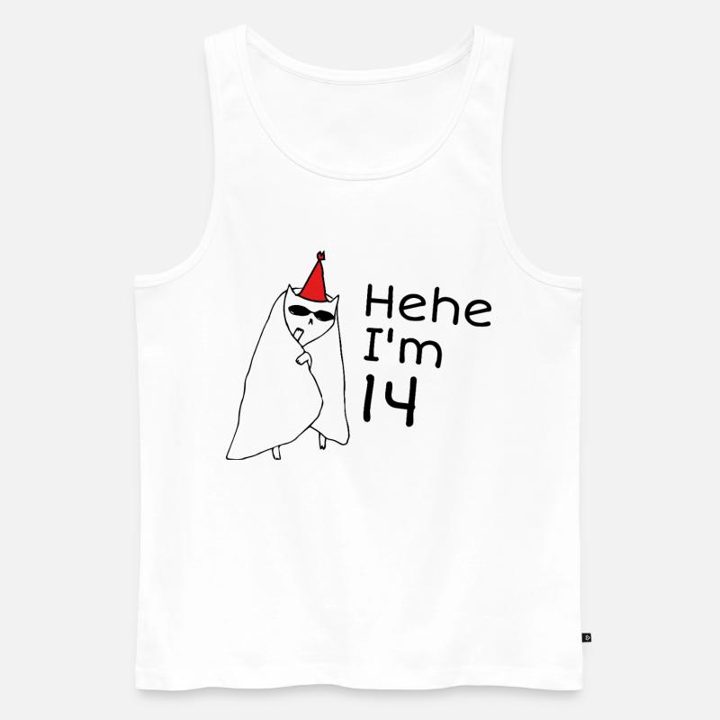 14-jähriges Jubiläum – 14. Jubiläumsgeschenk - Männer Premium Bio Tank Top - Weiß