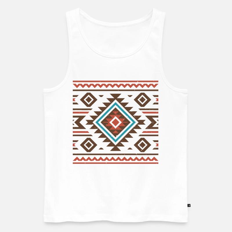 Kunst der amerikanischen Ureinwohner - Männer Premium Bio Tank Top - Weiß
