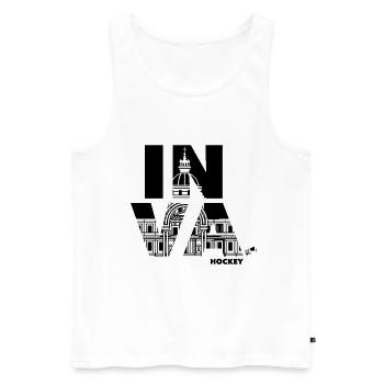 2026 INVALID HOCKEY - Men's Premium Organic Tank Top - white - Front - Michal (187cm)