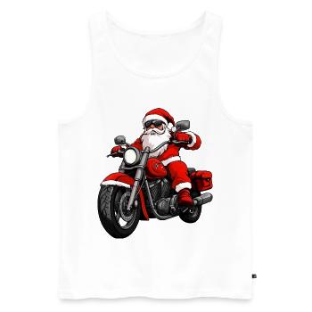 Motards Noël - Débardeur bio Premium Homme - blanc - Devant - Michal (187cm)