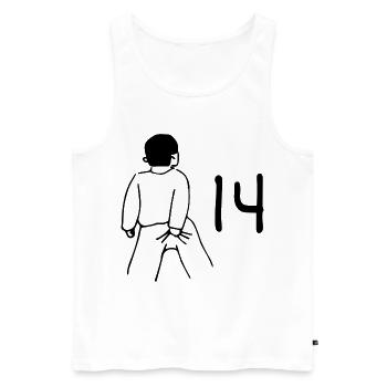 14. Geburtstag - 14 Jahre Alt - Männer Premium Bio Tank Top - Weiß - Vorne - AI Model Male 178 light (178cm)