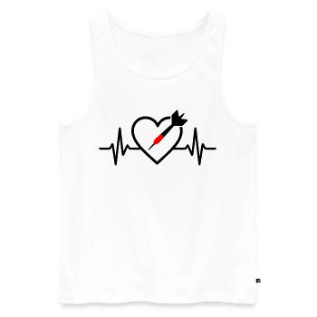 Heart Darts – Passion for Precision - Men's Premium Organic Tank Top - white - Front - Michal (187cm)