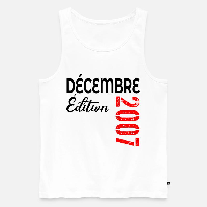Dezember 2007, 18-jähriges Jubiläum - Männer Premium Bio Tank Top - Weiß