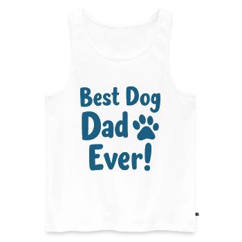 Best Dog Dad Ever Bester Hunde Papa - Men's Premium Organic Tank Top - white - Front - Michal (187cm)