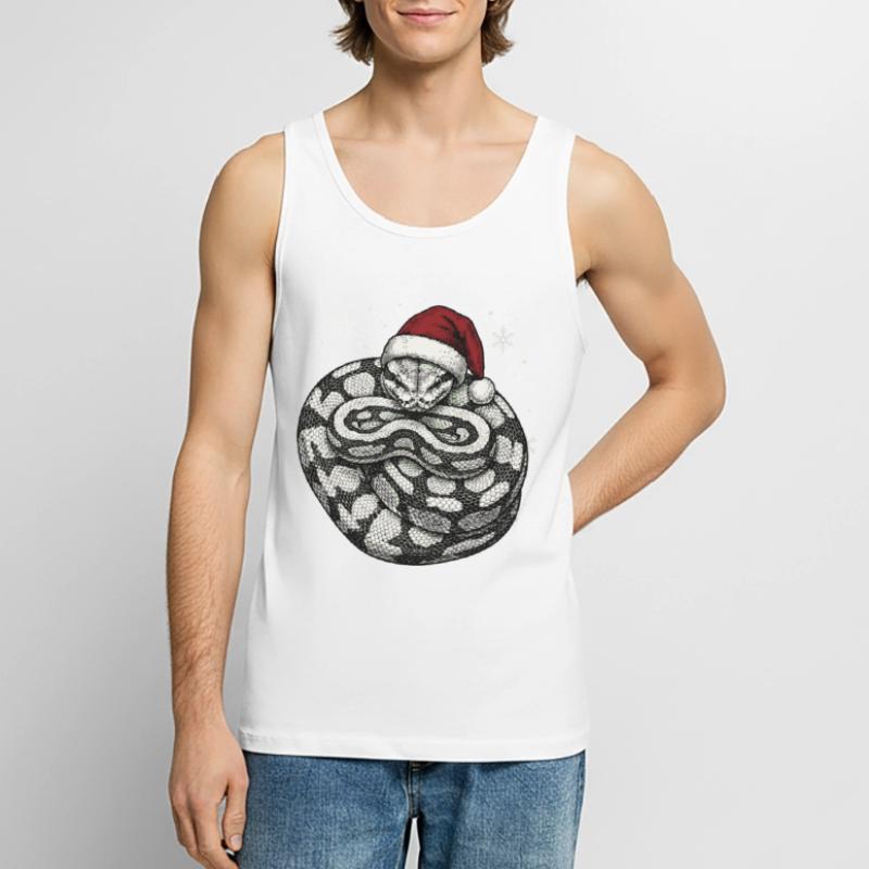 Serpent roi python roi de Noël Python boule Débardeur bio Premium Homme